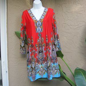 Bold Print White Mark dress Medium